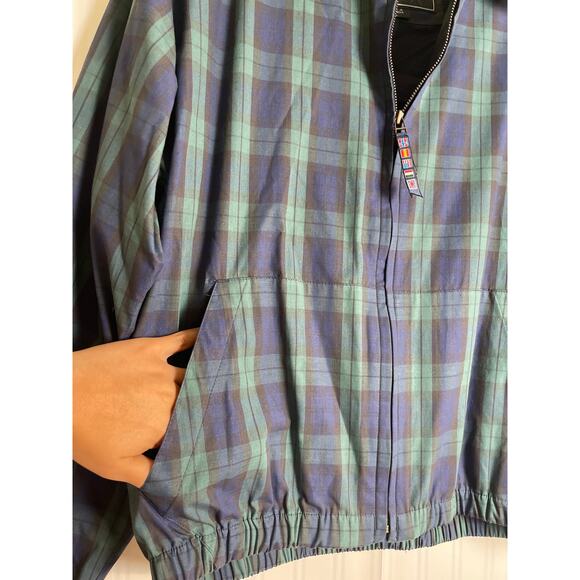 Aviator International VTG 95s Tartan Everyday Sports Bomber Jacket Mens Size L - Picture 4 of 15
